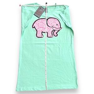 Micro Me Mint Paisley Elephant Tee